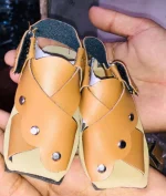 Newborn Baby Peshawari Khari Shoes (Pack of 1) | Traditional Baby Footwear | Comfortable Baby Shoes | 0–6 Months Disclaimer:Product color and design may vary slightly. However, the material, quality, and overall product standards will remain the same as s - Image 2