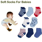 Comfortable footwear Cute and Colourful Organic New Born baby socks - Baby boy & girl socks - (1 pair)