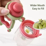 Baby Fruit Feeder Pacifier | Silicone Food Nibbler Teether | BPA Free Fresh Fruit Feeder for Babies - Image 2