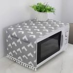 Protect Your Microwave: Dustproof Fabric Microwave Oven Cover with Bonus Storage Pockets