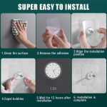 10pcs Strong Self Adhesive Punch Free Wall Hooks Nail Mounting Rack Screw Rod Seamless Screw Stickers Hang Kits - Image 3