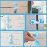 Tawakkal Mart 2pcs/lot Children Security Protector Baby Care Multi-function Child Baby Safety Lock Cupboard Cabinet Door Drawer Safety Locks