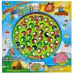 Fishing Game, Musical and Rotating Toy with 45 Fishes and 5 Players for Kids