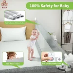 1 Single Piece Baby Safety Bed Fence, Adjustable Bed Rail, Baby Children Bed Barrier, Baby Fall Protection, Baffle Universal Bed Guardrail, Baby Bed Crib Baby Cot Rails Folding Baby bed Guard. - Image 2