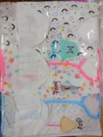 Pack of 3 New born Baby Cotton Dress With Cap - Image 3