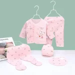 Imported Baby Starter Set - Zero Size Starter Gift Set | 0 to 6 Month Baby Starter Set | 5Pcs New Born Baby Clothes - China Stuff Suit Winter And Summer - Image 2
