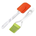 Pack of 2 - Spatula & BBQ Oil Brush , BBQ brush , High Heat Resistant with Transparent Handle For Cooking/Baking , Silicone Brush and Spatula Pair - 2 in 1 set - Image 3