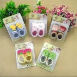 (Pack of 2) Baby Best Quality Socks Baby Cartoon Doll Socks- Multi-colors - Image 2