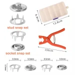 1pcs Metal Snaps Buttons 9.5mm with Fastener Steel Pliers Tool Kit Five Buckle Set Sewing Free Buttons Set for Diy Crafts Home Sewing Accessories KS By Tawakkal Mart. - Image 4