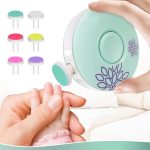Tawakkal Mart 6 in 1 Baby Nail Trimmer | Portable Electric Baby Manicure | Pedicure Nail Clippers | Infant Newborn Baby Nail Cutter | Electric Baby Nail Trimmer
