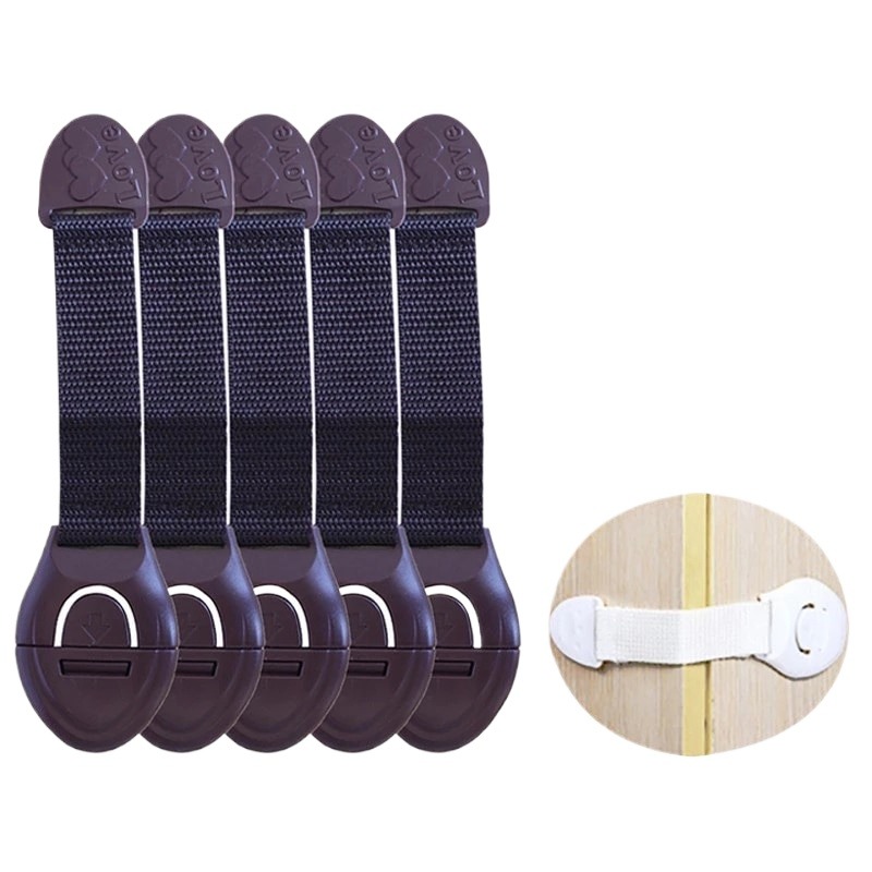 imgi_51_2608ec53b4edd8ac57584bfab21c9ac0 Tawakkal Mart Pack of 5 Cabinet Door Drawers Refrigerator Toilet Baby Safety Locks for Kids Baby Locks for Children Kids Baby Safety Locks - Image 1