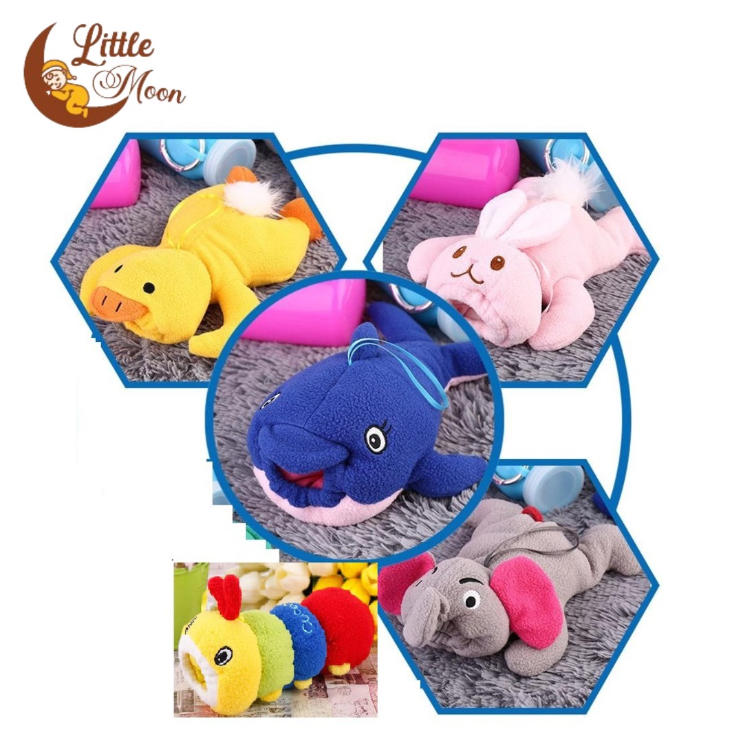 imgi_51_2743741f93fb76470fb4be3a5b357f30 Tawakkal Mart Cute Baby Character Feeder Cover Baby Milk Bottle Plush Pouch Soft Covers Keep Warm Holders - Image 1