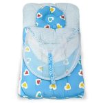 Gift For New Born Baby Carry Nest - Portable Infant Sleeping Bag With Foldable Anti Mosquito Net & Pillow