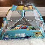 Best Quailty Grey Multicolor Super Soft Baby Bed Set With 1 Pillow 2 Cushions and Mosquito Net - Baby Bistar Gaddi Sleeping Bag Bed