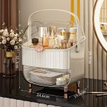 Usman's Hub - Cosmetic Box | Makeup Organizer | Waterproof Dustproof Cosmetic Storage Case | Luxury Vanity Countertop Display