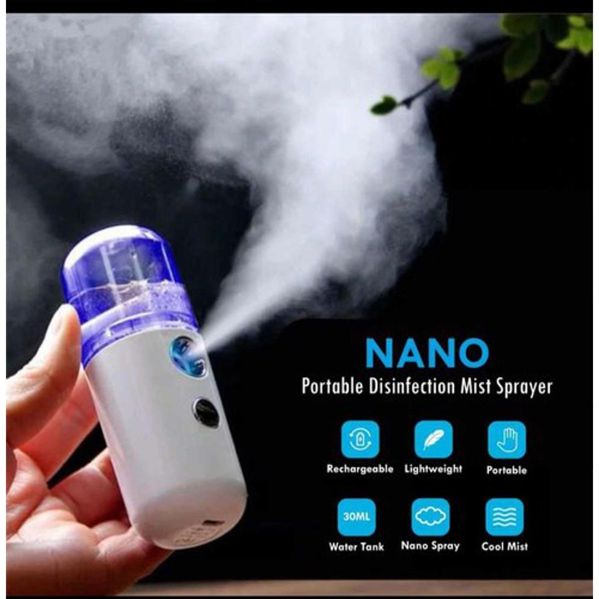 imgi_52_38615c3b461e41340e7e808f4b644ff2 30ml Portable Nano Facial Mister, Handy Mini Facial Steamer, Atomization Eyelash Extensions Skin Care Steamer, Handy Moisturizing Mist Sprayer, USB Rechargeable - Image 1
