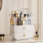 Sasta Bazaar - Cosmetic Organizer Luxury Desktop - Dustproof & Waterproof Makeup - Vanity Storage Beauty Box for Girls with makeup - Makeup organizer - Makeup organizer - Makeup bag - Makeup organizer box - Organizer makup - Makeup organiser