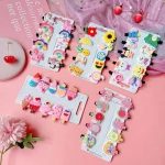 I LOVE DADDY&MUMM -1/2/4/6/8/10 PCS Children Cartoon Bobby Pin Baby Hair Clips PINK Girls Hairgrips Cute Rainbow Kids Hairpins
