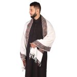 Kashmiri Dhussa Shawl For Men Wool Shawls Warm Shawl Winter Shawl Chader White