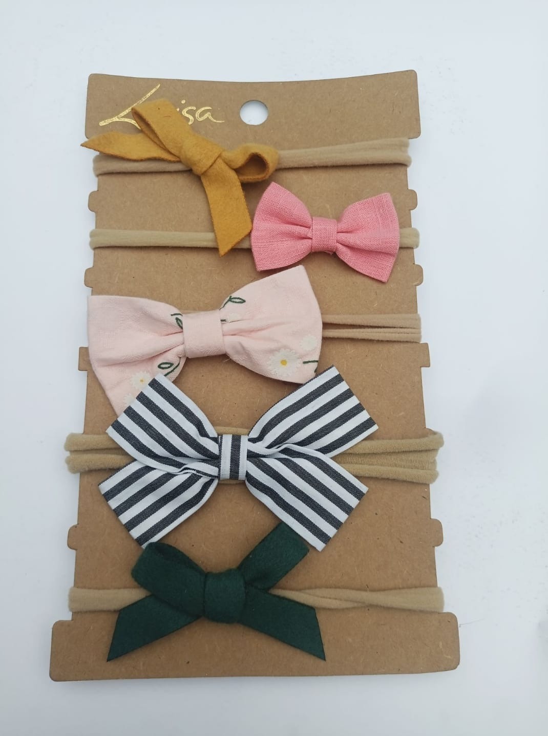 imgi_53_6bc8685096c293dcf154fae6c88eee45 Tawakkal Mart randomly 5 pcs Nylon baby headband set/ branded soft head band - Image 1
