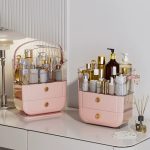 Sasta Bazaar - Cosmetic Organizer Luxury Desktop - Dustproof & Waterproof Makeup - Vanity Storage Beauty Box for Girls with makeup - Makeup organizer - Makeup organizer - Makeup bag - Makeup organizer box - Organizer makup - Makeup organiser - Image 3