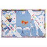 Newborn Baby Gift Set Box 10pcs / Baby Clothes Set - Blue - Image 2