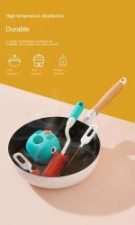Tawakkal Mart 3pcs Set Baby Bottle Cleaning Brush Silicone 360 Degree Bottle Cleaner Tool Infant Bottle Pacifier Straw Brush with Base Storage - Image 6
