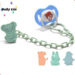 Tawakkal Mart Pacifier Chain Clips Macaron Cartoon Baby Pacifier Anti Drop Chain Soother Nipple Dummy Holder Infant Accessories