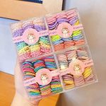 40pcs/Bag Childrrrren Cute Candy Cartoon Solid Rubber Bands Girls Lovely Colorful Elastic Hair Bands Kids Sweet Hair Accessories - Image 2