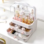 Sasta Bazaar - Cosmetic Organizer Luxury Desktop - Dustproof & Waterproof Makeup - Vanity Storage Beauty Box for Girls with makeup - Makeup organizer - Makeup organizer - Makeup bag - Makeup organizer box - Organizer makup - Makeup organise