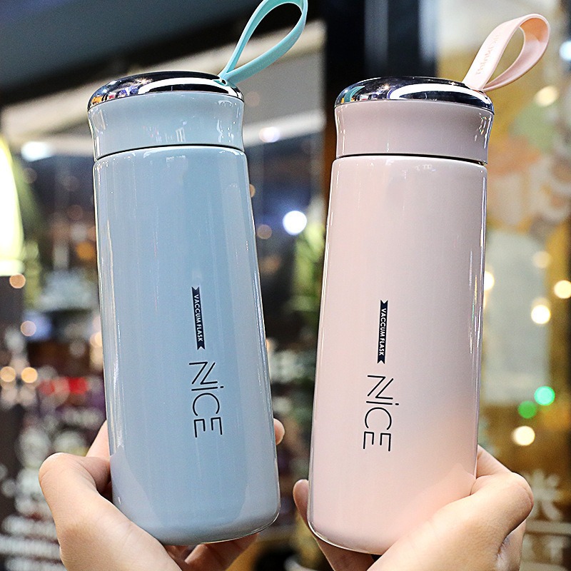 imgi_57_d40065b7760ac008c9a3ba4a950fc9fa Nice Glass Water Bottle - Leak Proof, Insulated, BPA-Free, Trendy & Durable, Stylish - Perfect for Girls, Boys, Sports, Gym, School, Outdoor, Walking, Hiking, Home Use - Hot for 12 Hours, Cold for 24 Hours - Portable & Travel Friendly - Image 1