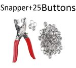 1pcs Metal Snaps Buttons 9.5mm with Fastener Steel Pliers Tool Kit Five Buckle Set Sewing Free Buttons Set for Diy Crafts Home Sewing Accessories KS By Tawakkal Mart.