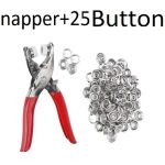 1pcs Metal Snaps Buttons 9.5mm with Fastener Steel Pliers Tool Kit Five Buckle Set Sewing Free Buttons Set for Diy Crafts Home Sewing Accessories KS By Tawakkal Mart.