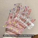 Pack of 6, Pack of 3, pack of 1 Transparent and Matte Solid Girls Hair Claws Rectangle Hair Clips for Women Simple Elegant Hair Accessories Hair catchers (Multi Colors) - Image 4