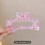 Pack of 6, Pack of 3, pack of 1 Transparent and Matte Solid Girls Hair Claws Rectangle Hair Clips for Women Simple Elegant Hair Accessories Hair catchers (Multi Colors) - Image 6