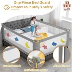 1 Single Piece Baby Safety Bed Fence, Adjustable Bed Rail, Baby Children Bed Barrier, Baby Fall Protection, Baffle Universal Bed Guardrail, Baby Bed Crib Baby Cot Rails Folding Baby bed Guard.