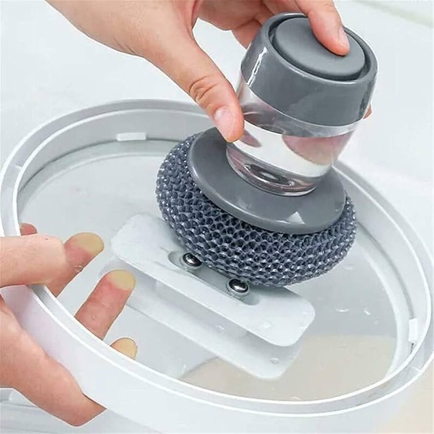 imgi_60_34302230ca355f55f553918cc188b3 Cleaning sponges for kitchen // kitchen tool // Kitchen Soap Dispensing Liquid Palm Brush For Dishes Cleaning soap dispensing Palm brush( jhoona ) brtan dhona wali tar - Image 1