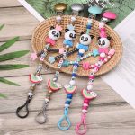 Tawakkal Mart 1pc Baby Pacifier Clip Holder Cute Clip Colorful Pacifier Chain Teething BPA Free