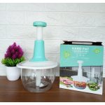 Easy Pull Speedy Food Chopper (1500ML) with 3 Curved Steel Blades, Manual Food Chopper to Chop, Blend, Mince, Blender, Blending of Onion, Garlic, Ginger, Herbs