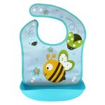 Baby Folding Plastic Rubber Baby Bib Napkin With Soft Tray By Tawakkal Mart. - Image 5