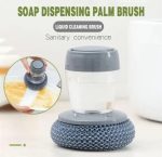 Cleaning sponges for kitchen // kitchen tool // Kitchen Soap Dispensing Liquid Palm Brush For Dishes Cleaning soap dispensing Palm brush( jhoona ) brtan dhona wali tar - Image 4