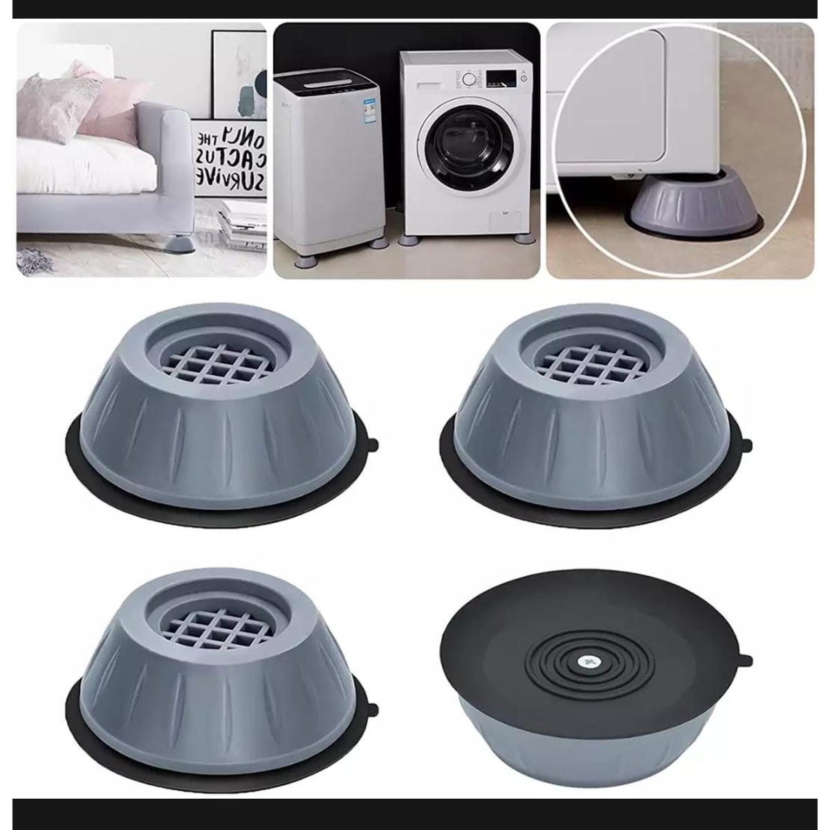 4Pcs Washing Machine Floor Mat Elasticity Earth Protectors Furniture Anti Vibration Rubber Feet Pads Non Slip Shock Proof Washing Machine Shock Absorption And Anti Shake Foot Pad For Washing Machine Support