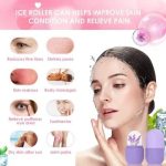 Silicone Ice Roller Facial Massage for Cryotherapy - Beauty Skin Care Massage for Collagen Regrowth & Skin Strengthening - Enhance Your Natural Glow/Reusable Facial Treatment to Tighten & Tone Skin & De-Puff The Eye Area - Image 2