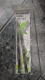 Pack of 5) Stainless Steel Straws + Straw Cleaning Brush | Metal Straw for Drinking Juice & Reusable - Image 3