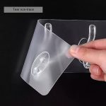 Self Adhesive Wall Mounted 6 Strong Hook - Traceless Door Coat-Hat Robe - Clothes Hanger - Key Holder - Home Décor Hooks 35 X 6.5cm (PVC) (6 Hook - Image 2