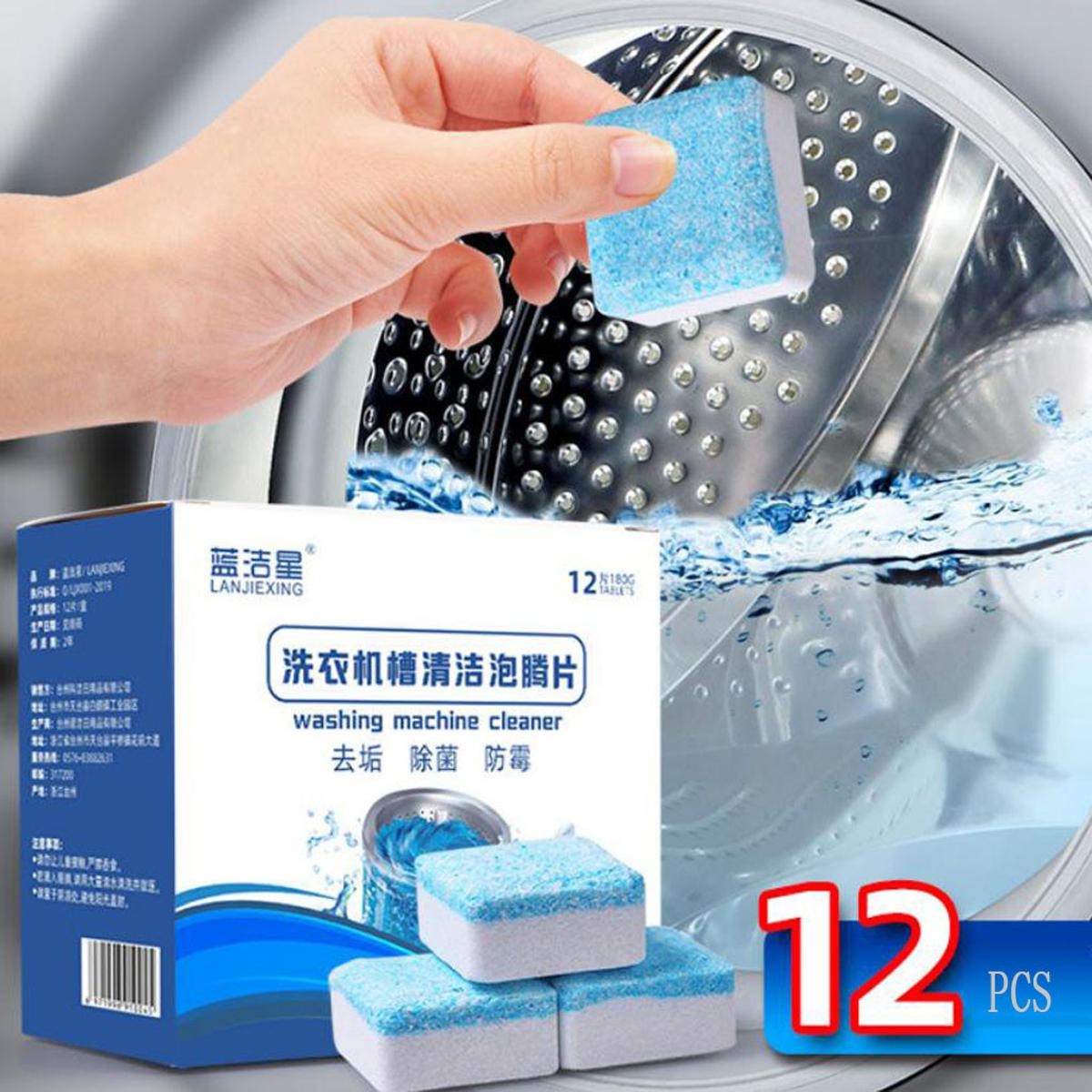 imgi_65_03896d9ee21ad1964084e5fa490f94b0 Washing Machine Cleaner Tablets, 12 Solid Deep Cleaning Tablet, Finally Clean All Washer Machines Including HE Front Loader Top Load - Image 1