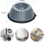 4Pcs Washing Machine Floor Mat Elasticity Earth Protectors Furniture Anti Vibration Rubber Feet Pads Non Slip Shock Proof Washing Machine Shock Absorption And Anti Shake Foot Pad For Washing Machine Support - Image 4