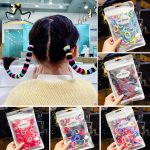 50Pcs/Set Soft Elastic Baby Hair Rope Colorful Kids Small Hair Ties For Baby Girls Nylon Children Rubber Band Ponytail Holder - Image 2