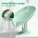 Newstyle Leaf Shape Soap Box Drain Soap Holder Box Bathroom Shower Soap Holder Dish Storage Plate Tray Bathroom Supplies Bathroom Gadge - Image 3