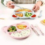 Pack of 5 3Pcs/Set Baby Food Feeding Tableware Cartoon Bear Bowl+Spoon+Fork Eating Dinnerware for Children Dishes Kids Dinning Plate - Image 5